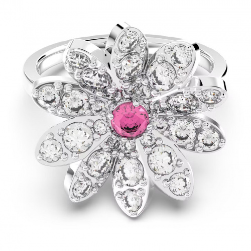 Eternal Flower ring, Flower, Pink, Mixed metal finish