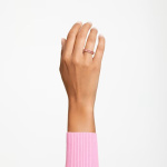 Matrix ring Baguette cut, Pink, Rose gold-tone plated