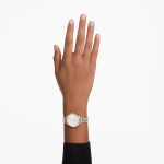 Attract watch Swiss Made, Full pavé, Metal bracelet, Rose gold tone, Rose gold-tone finish