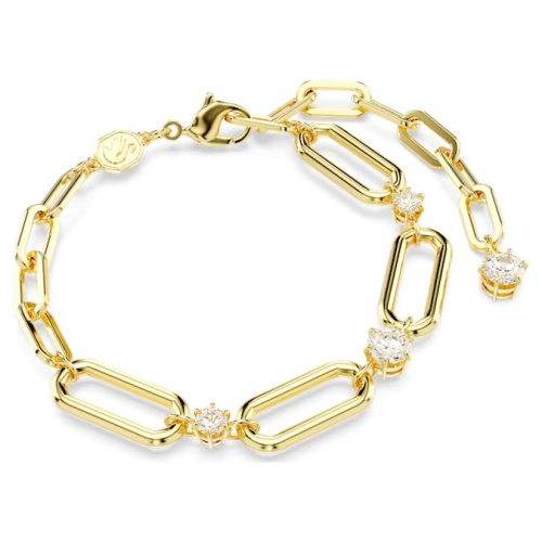 Constella bracelet White, Gold-tone plated