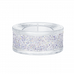 SHIMMER TEA LIGHT HOLDER, CRYSTAL AB