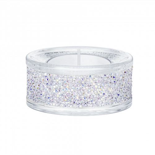 SHIMMER TEA LIGHT HOLDER, CRYSTAL AB