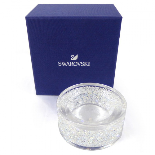 SHIMMER TEA LIGHT HOLDER, CRYSTAL AB
