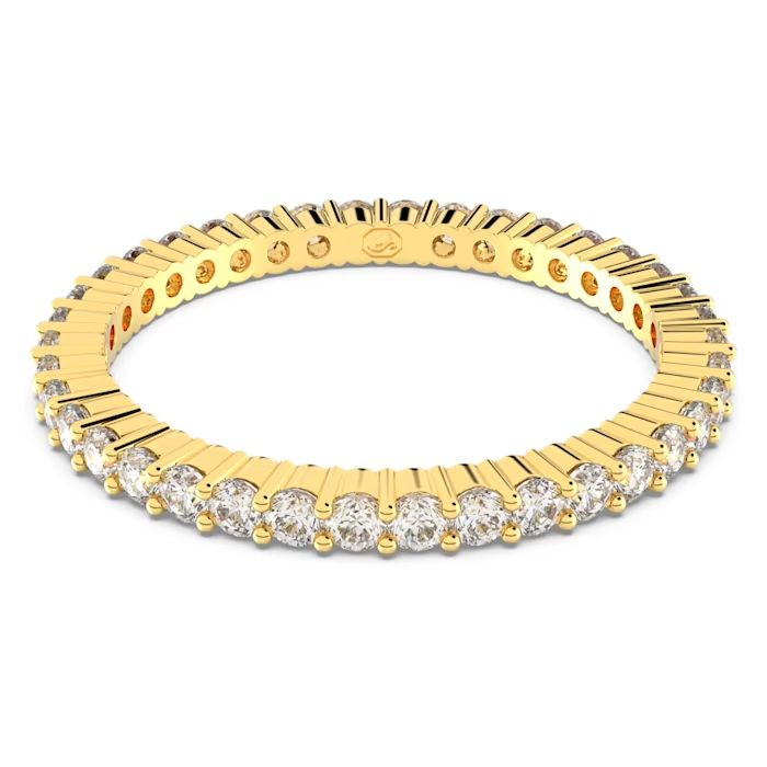 Matrix Vittore ring Round cut, White, Gold-tone finish