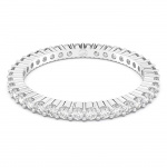 Matrix Vittore ring Round cut, White, Silver-tone finish
