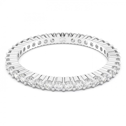 Matrix Vittore ring Round cut, White, Silver-tone finish