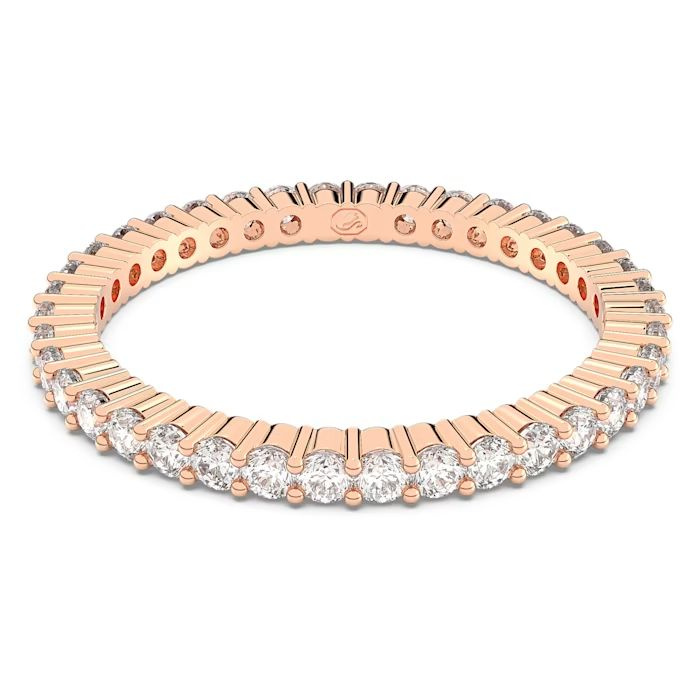 Matrix Vittore ring Round cut, White, Rose gold-tone finish