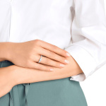 Stilla Attract ring Round cut, White, Silver-tone finish