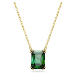 Stilla pendant Rectangular cut, Green, Gold-tone plated