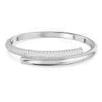 Dextera bangle White, Rhodium plated