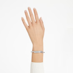 Dextera bangle White, Rhodium plated