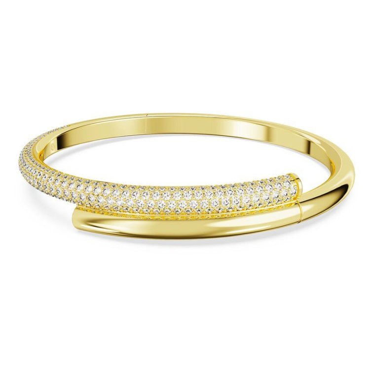 Dextera bangle White, Gold-tone plated