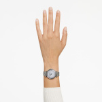 Crystalline Wonder watch Swiss Made, Metal bracelet, Silver tone, Stainless steel