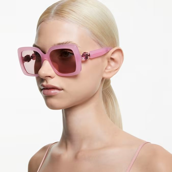 Sunglasses Oversized, Square shape, SK0061, Pink