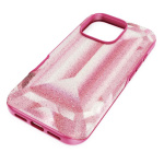 High smartphone case Crystal print motif, iPhone® 16 Pro, Pink