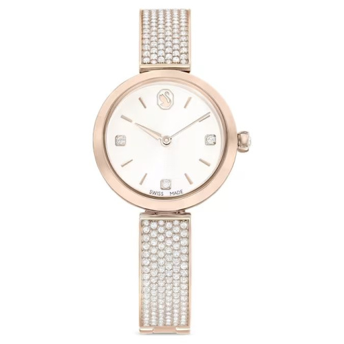 Illumina watch Swiss Made, Metal bracelet, Gold tone, Champagne gold-tone finish