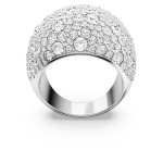 Sublima cocktail ring Moon, White, Rhodium plated