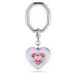 Dulcis key ring Heart cut, Heart, Multicolored, Rhodium plated