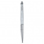Crystalline Nova Ballpoint Pen, White, Chrome Plated