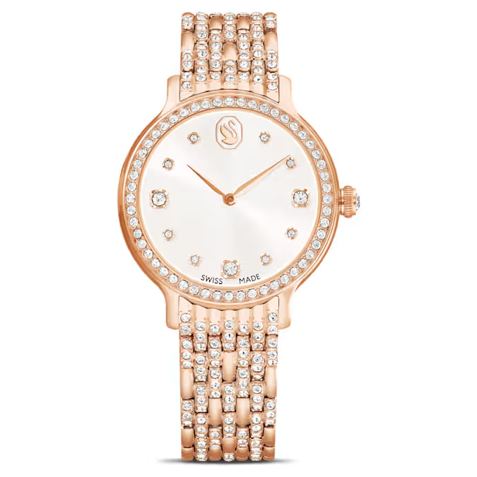 Imber watch Swiss Made, Metal bracelet, Rose gold tone, Rose gold-tone finish