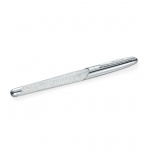 Crystalline Nova Rollerball Pen, White, Chrome Plated