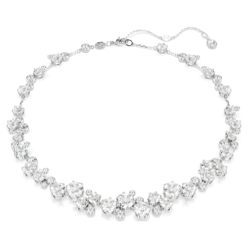Constella necklace Round cut, White, Rhodium plated