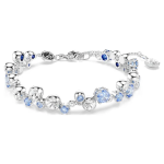 Constella bracelet Mixed cuts, Blue, Rhodium plated