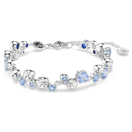 Constella bracelet Mixed cuts, Blue, Rhodium plated