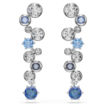Constella drop earrings Mixed cuts, Blue, Rhodium plated