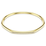 Dextera bangle Octagon shape, Round cut, White, Gold-tone plated