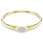 Dextera bangle Round cut, White, Gold-tone plated