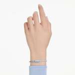 Matrix bracelet Mixed cuts, Blue, Rhodium plated