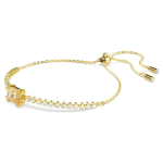 Matrix Tennis bracelet Mixed cuts, Caramel, Gold-tone plated