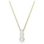 Stilla Attract pendant Round cut, White, Gold-tone plated