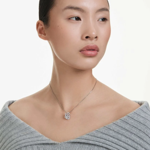 Swan pendant Mixed cuts, Swan, White