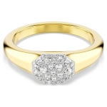 Dextera ring Mixed cuts, White, Gold-tone plated