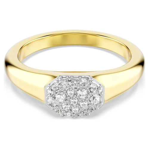 Dextera ring Mixed cuts, White, Gold-tone plated