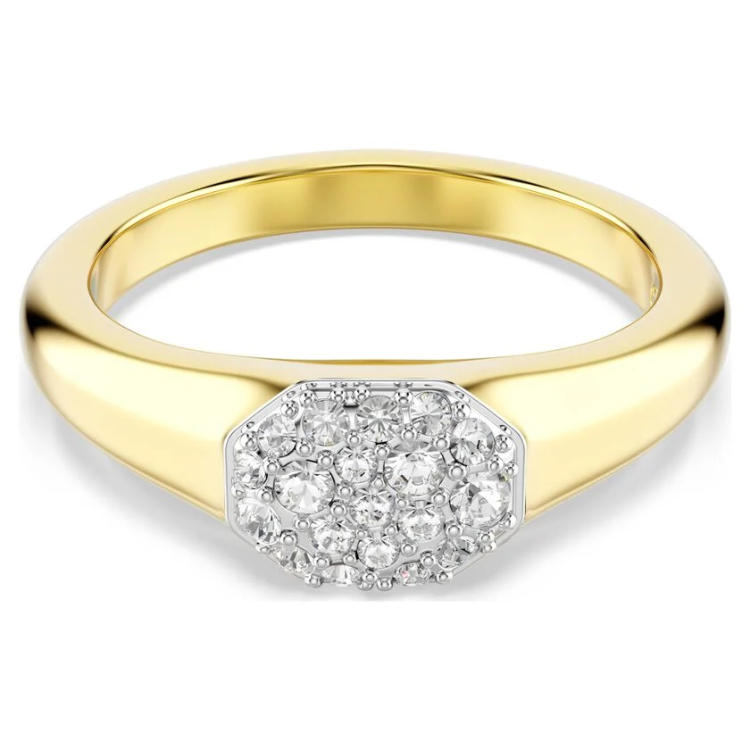 Dextera ring Mixed cuts, White, Gold-tone plated