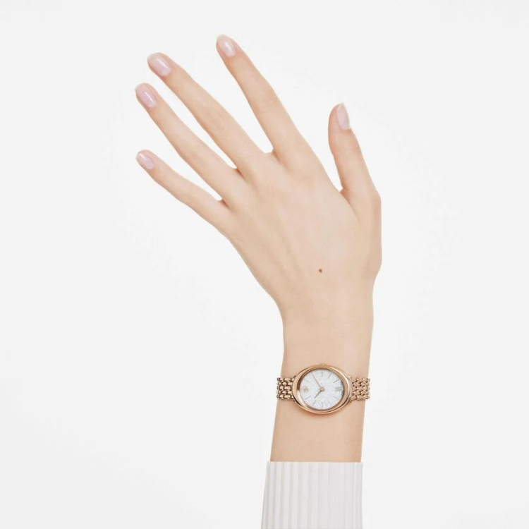 Imber watch Swiss Made, Metal bracelet, Gold tone, Rose gold-tone finish