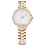 Watch Swiss Made, Metal bracelet, Gold tone, Champagne gold-tone finish