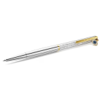 Crystalline Silk ballpoint pen Evil eye, Gold tone, Mixed metal finish