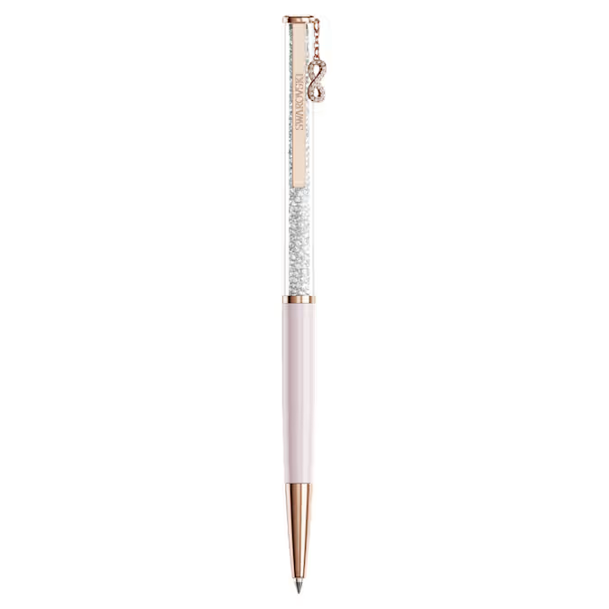 Crystalline Silk ballpoint pen Infinity, Pink lacquered, Rose gold-tone plated