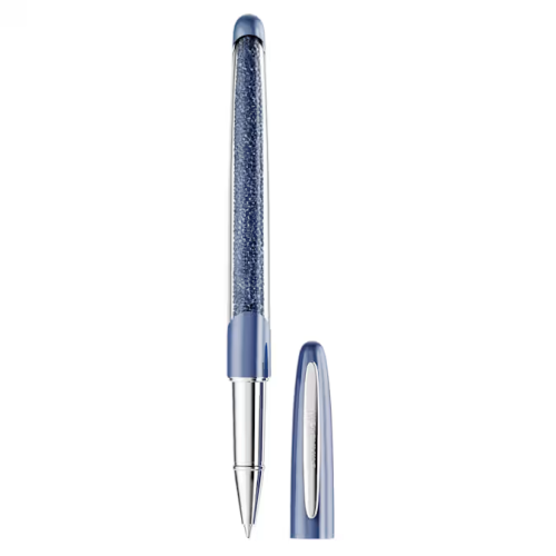 Crystalline Nova rollerball pen Blue, Chrome plated
