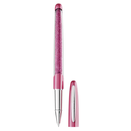 Crystalline Nova rollerball pen Pink, Chrome plated