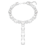 Millenia necklace Mixed cuts, White, Rhodium plated