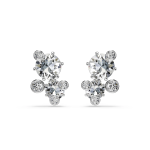 Constella stud earrings Mixed cuts, White, Rhodium plated