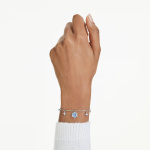 Magic bracelet Snowflake, Blue, Rhodium plated