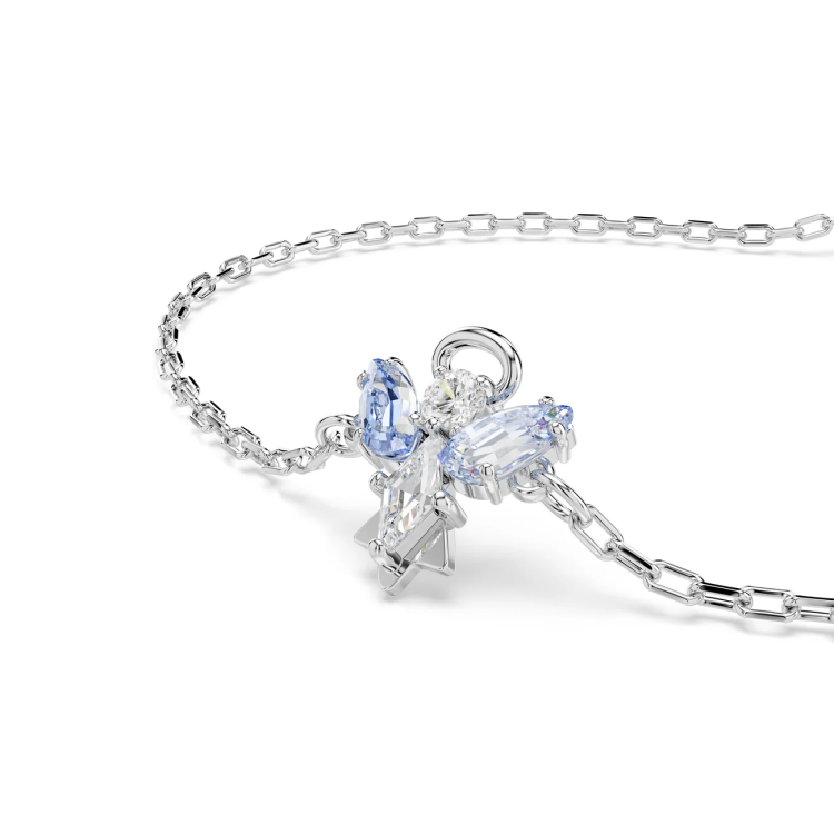 Magic bracelet , Blue, Rhodium plated