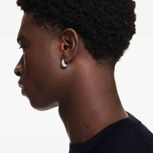 Sublima earrings White, Rhodium plated