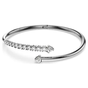 Sublima bangle White, Ruthenium plated